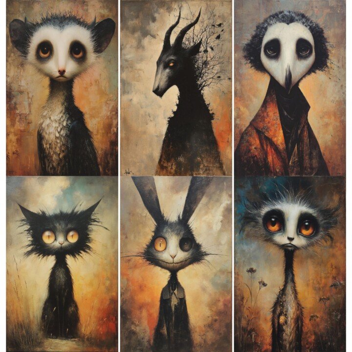 creepy – 52 Creepy Animal Junk Journal Pages