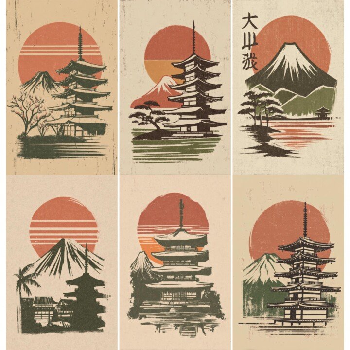 japanese – 52 Japanese Junk Journal Pages