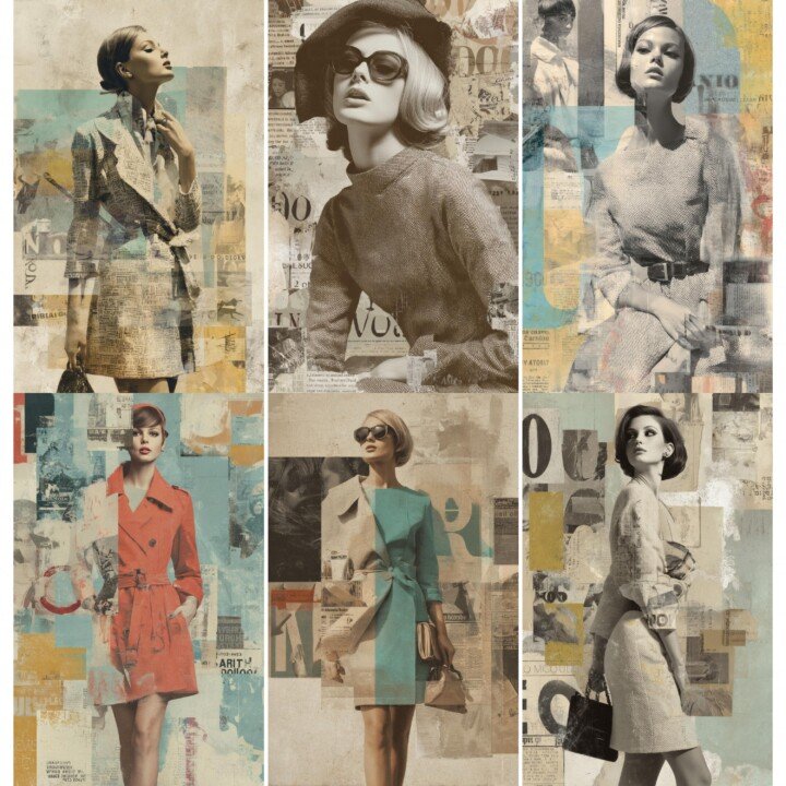 retro – 52 Retro Mod Fashion Junk Journal Pages