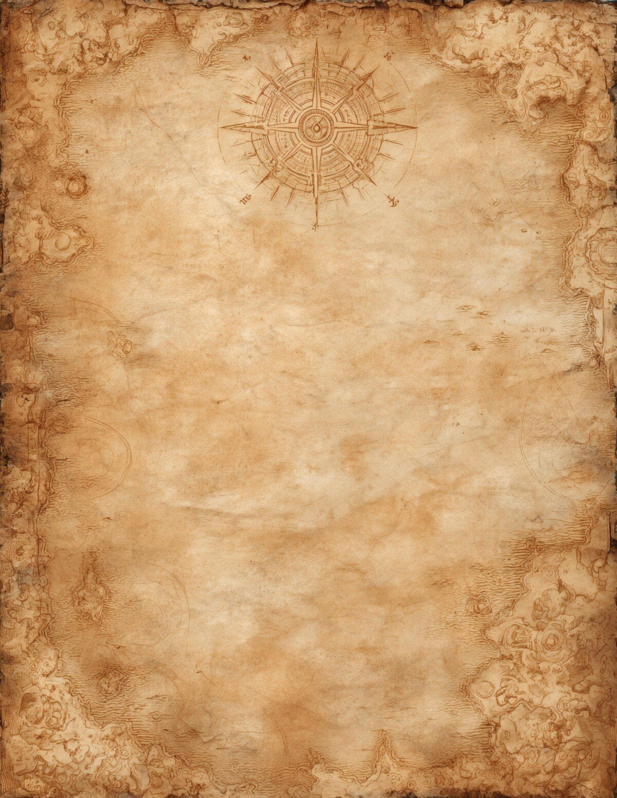 Plain weathered parchment background with softly darkened edges