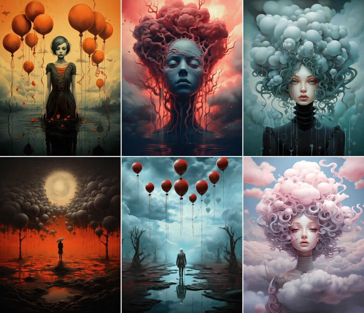 gloomy – 52 Gloomy Surreal Collage Junk Journal Pages