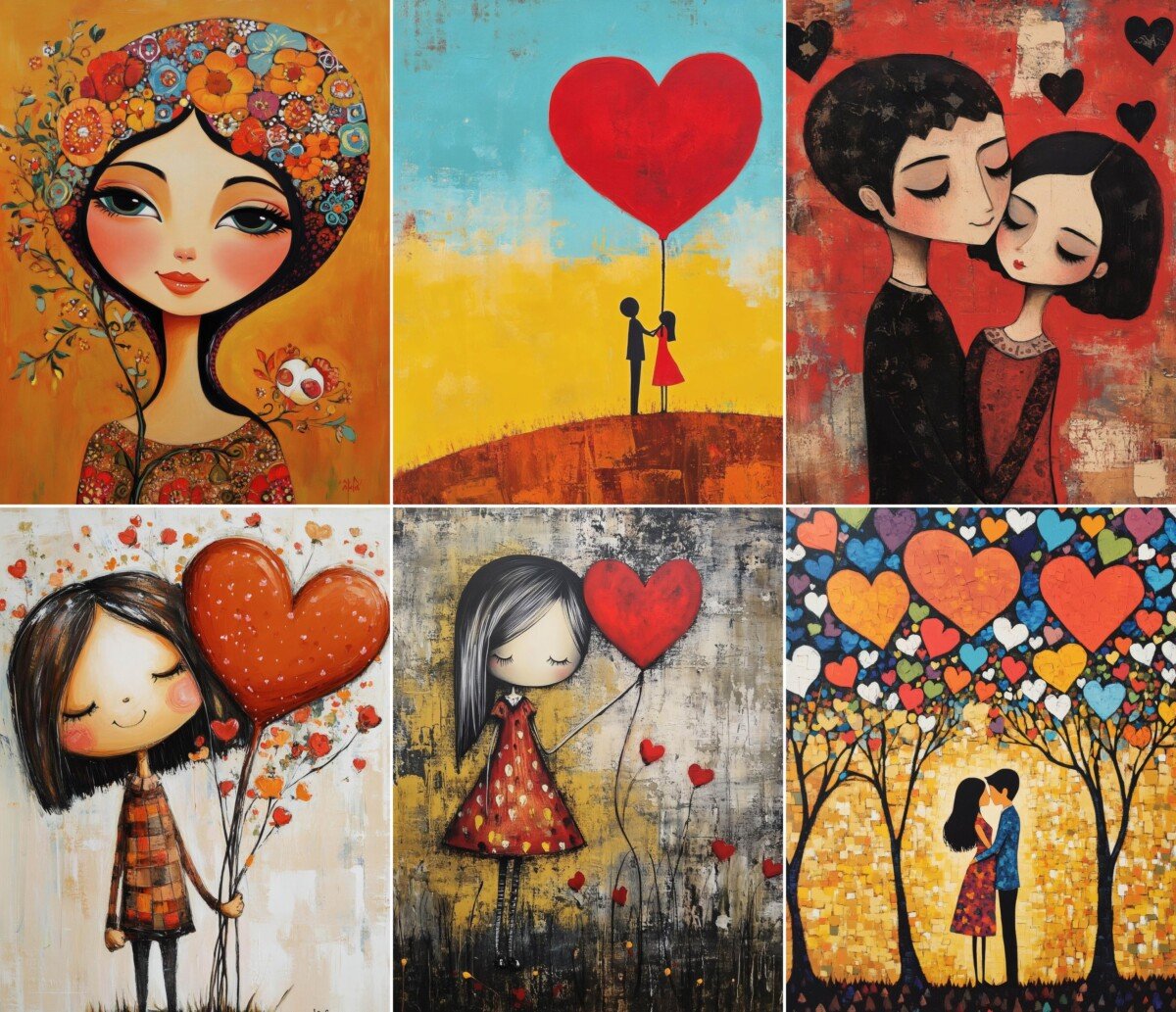naif – 52 Naif Love Art Junk Journal Pages