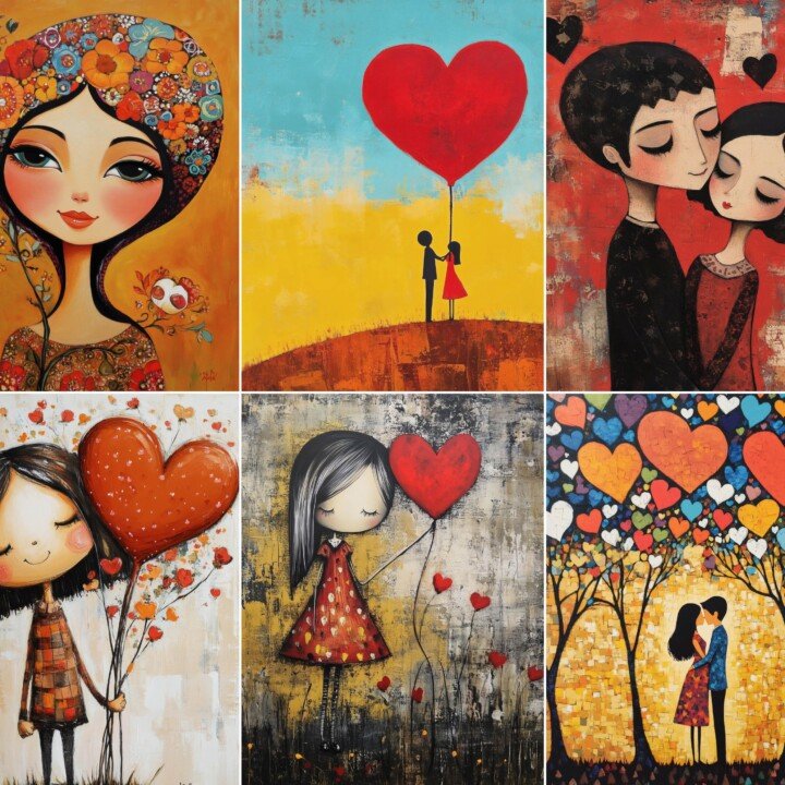 naif – 52 Naif Love Art Junk Journal Pages