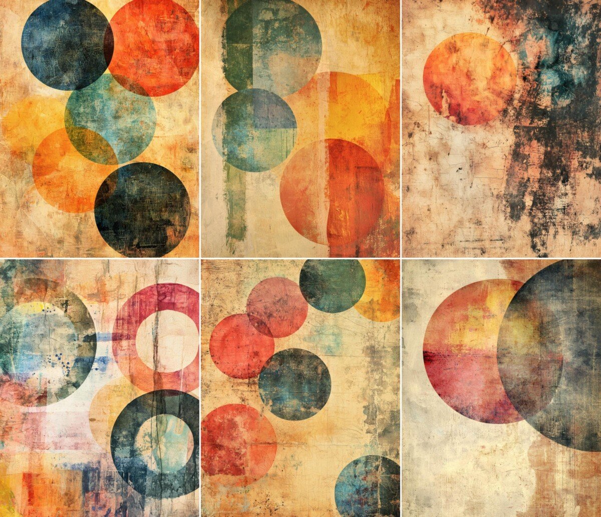 abstract – 52 Abstract Grunge Junk Journal Pages