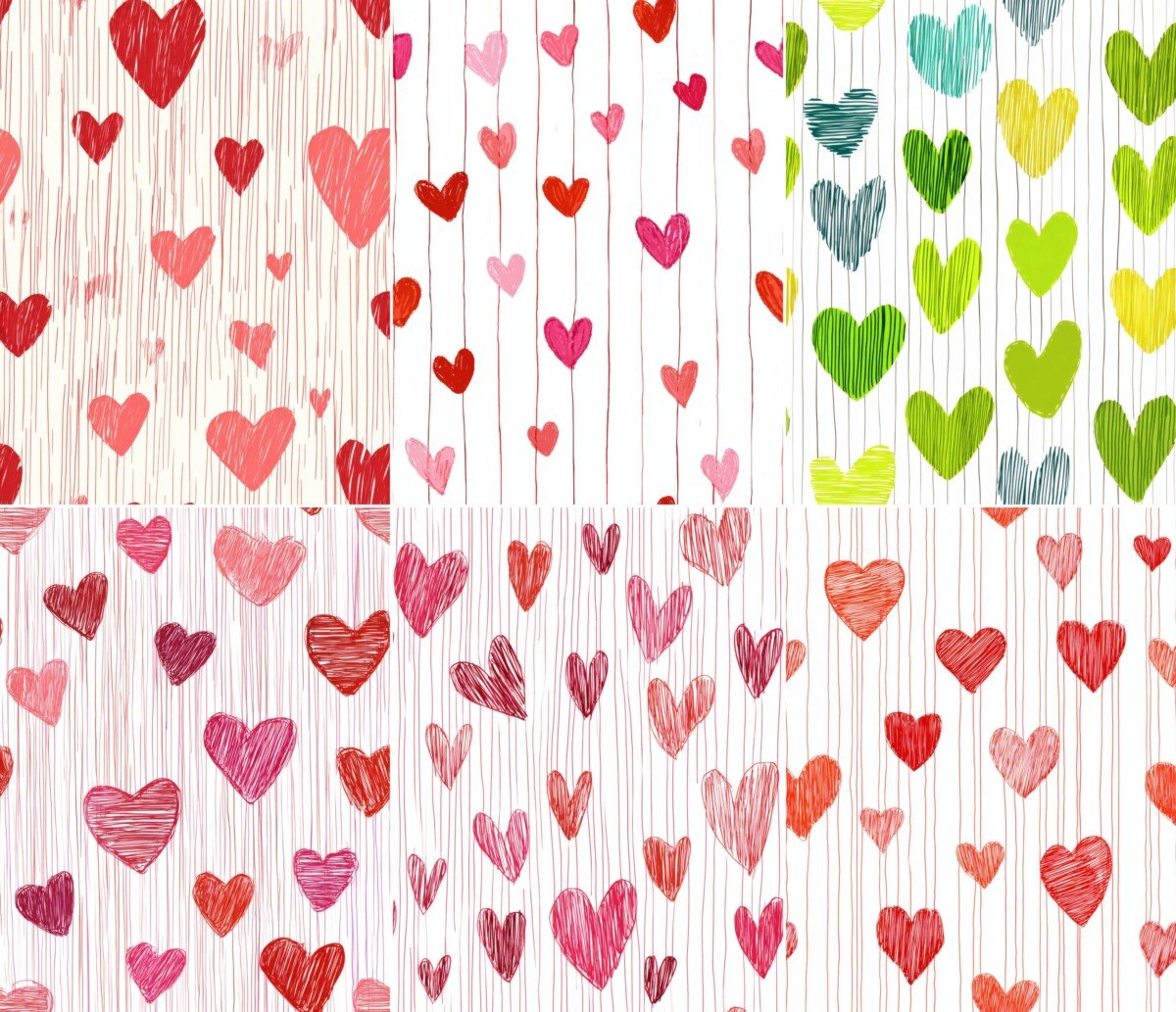 heart – 56 Heart Pattern Junk Journal Kit