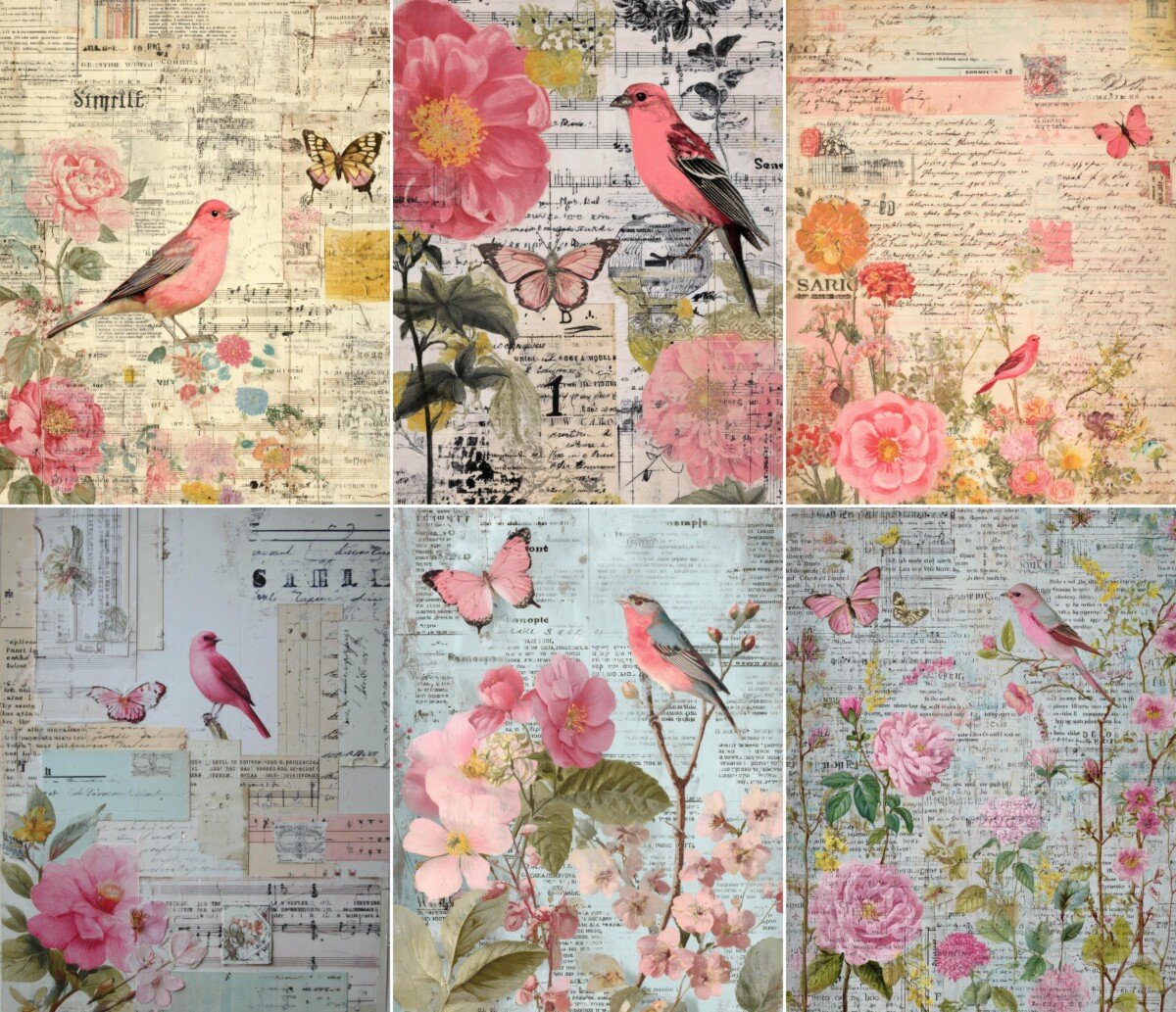 shabby – 49 Shabby Chic Vintage Junk Journal Kit