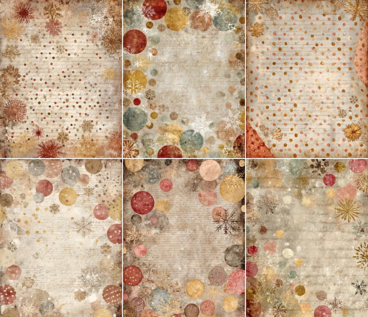 christmas – 52 Christmas Polka Dot Junk Journal Pages