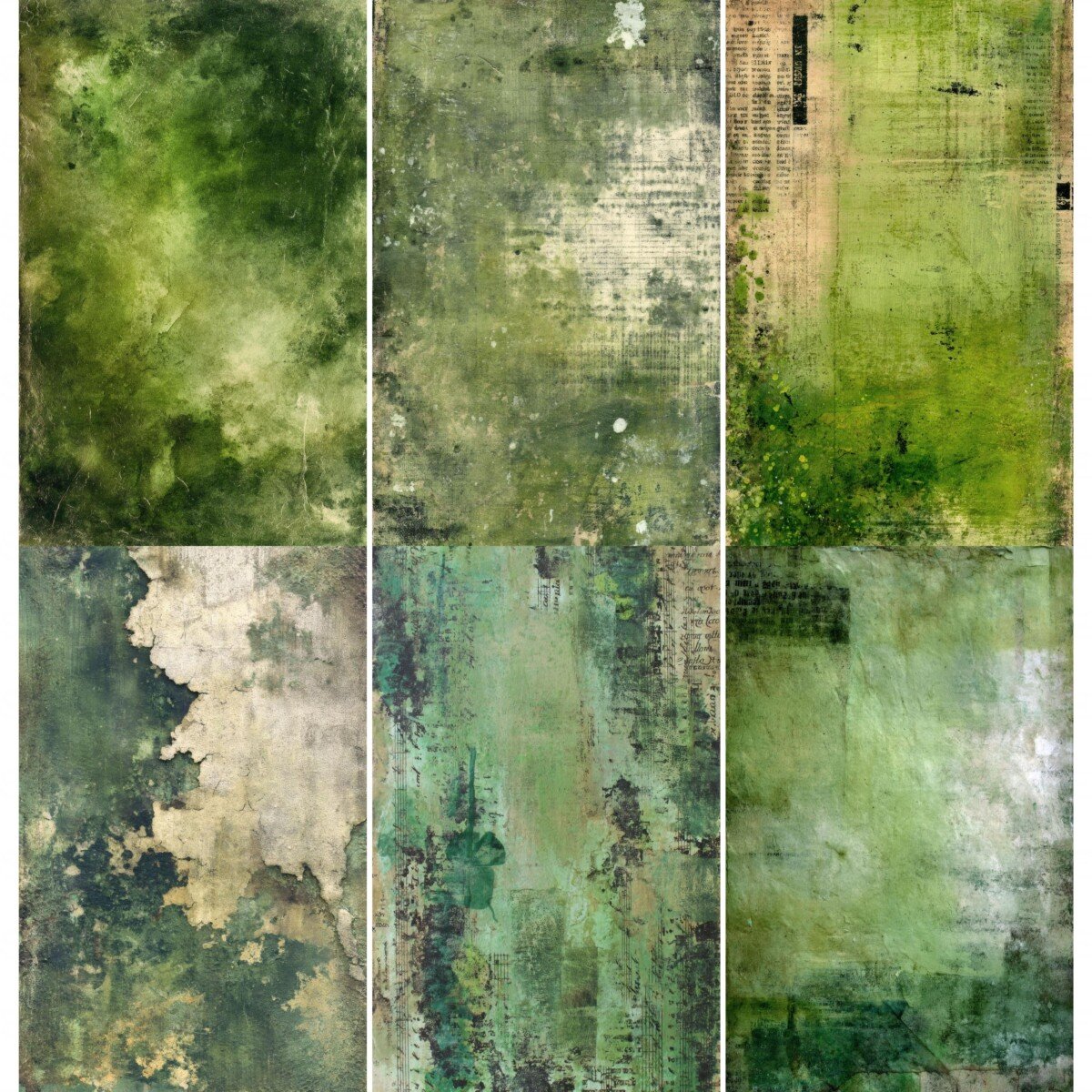 moss – 52 Moss Green Junk Journal Pages