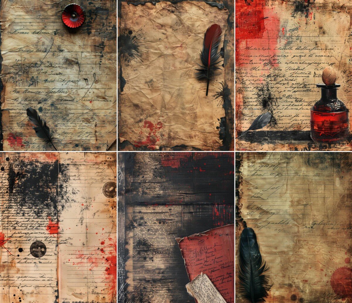 grunge – 52 Grunge Vintage Junk Journal Pages