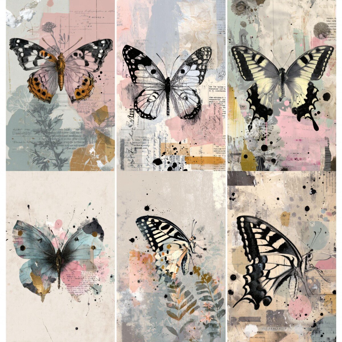 butterfly – 52 Butterfly Junk Journal Pages