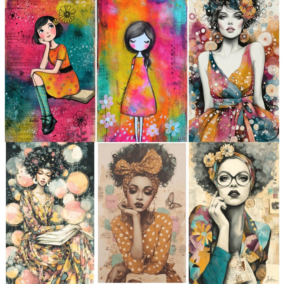 whimsical – 52 Whimsical Girl Junk Journal Pages