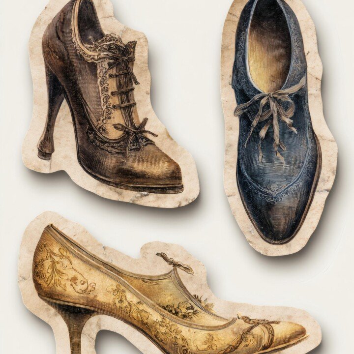 vintage – 80+ Vintage Shoe 24 Stickers