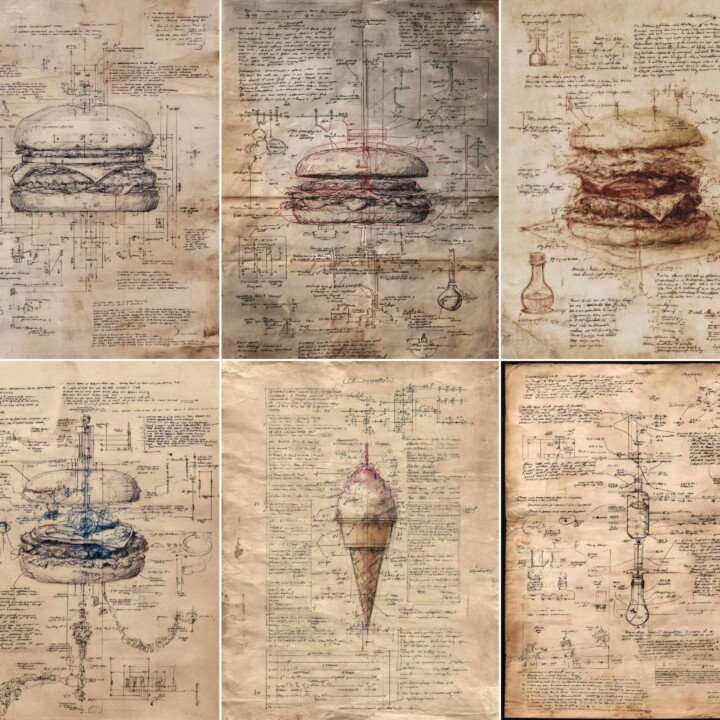 vintage – 59 Vintage Lab Notes Food Journal Pages