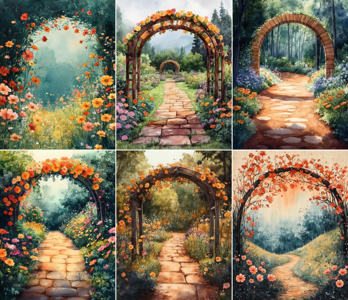 garden – 52 Garden Arch Junk Journal Pages