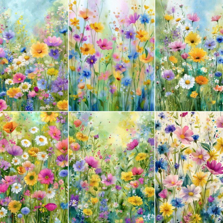 pastel – 52 Pastel Floral Junk Journal Pages
