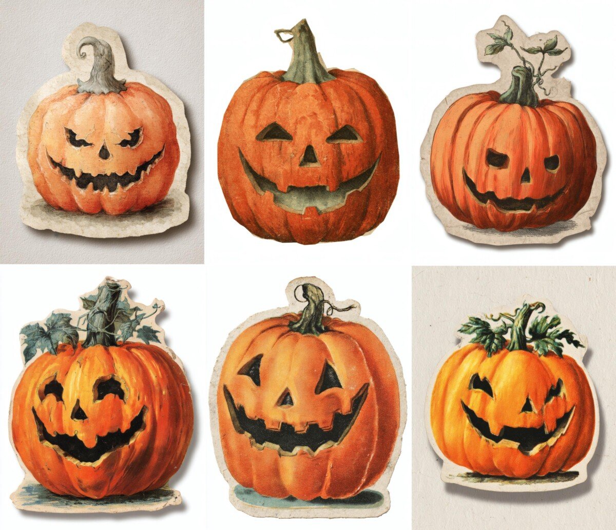 horror – 24 Horror Pumpkin Cuts Junk Journal Kit