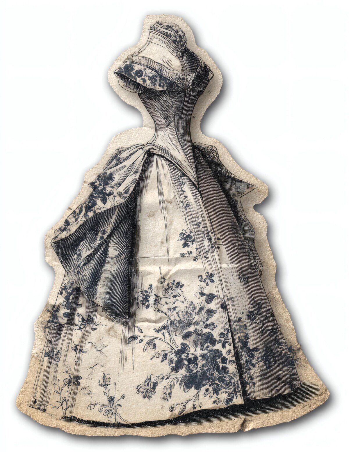 Vintage Dress Fussy Cuts – 25 Retro Fashion Pieces - Image 6