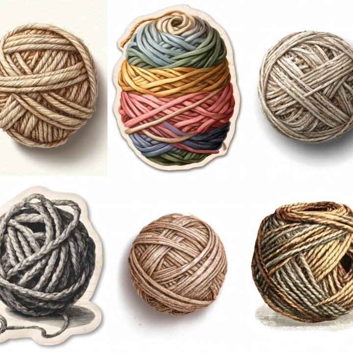 yarn – 24 Yarn Ball Cuts Junk Journal Kit