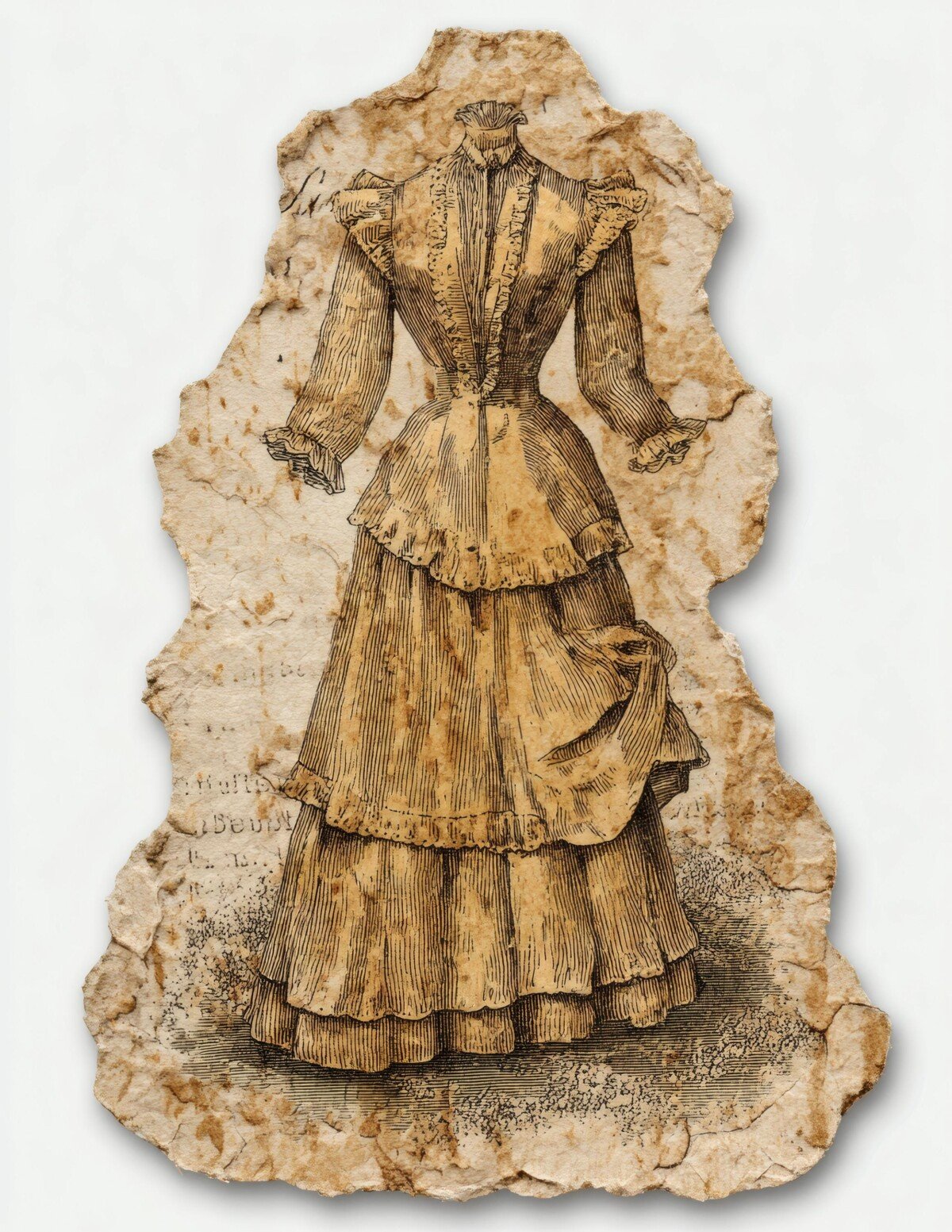 Victorian Dress Fussy Cuts – 24 Historical Fashion Pieces - Image 6