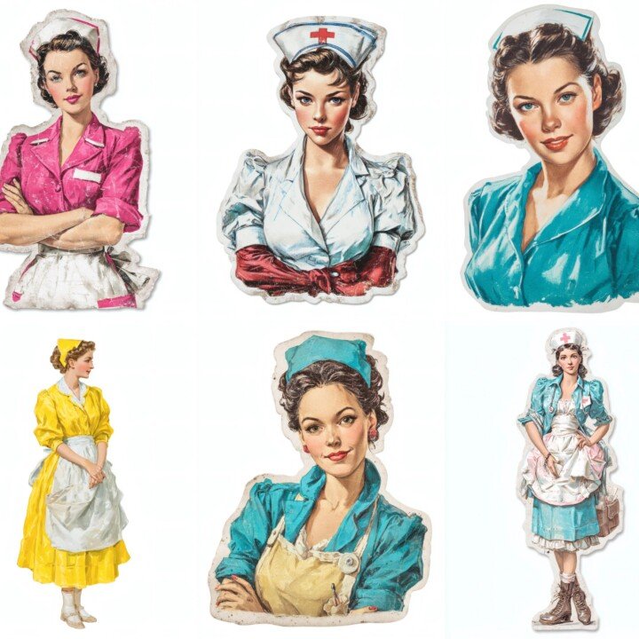 nurse – 24 Nurse Cuts Junk Journal Kit
