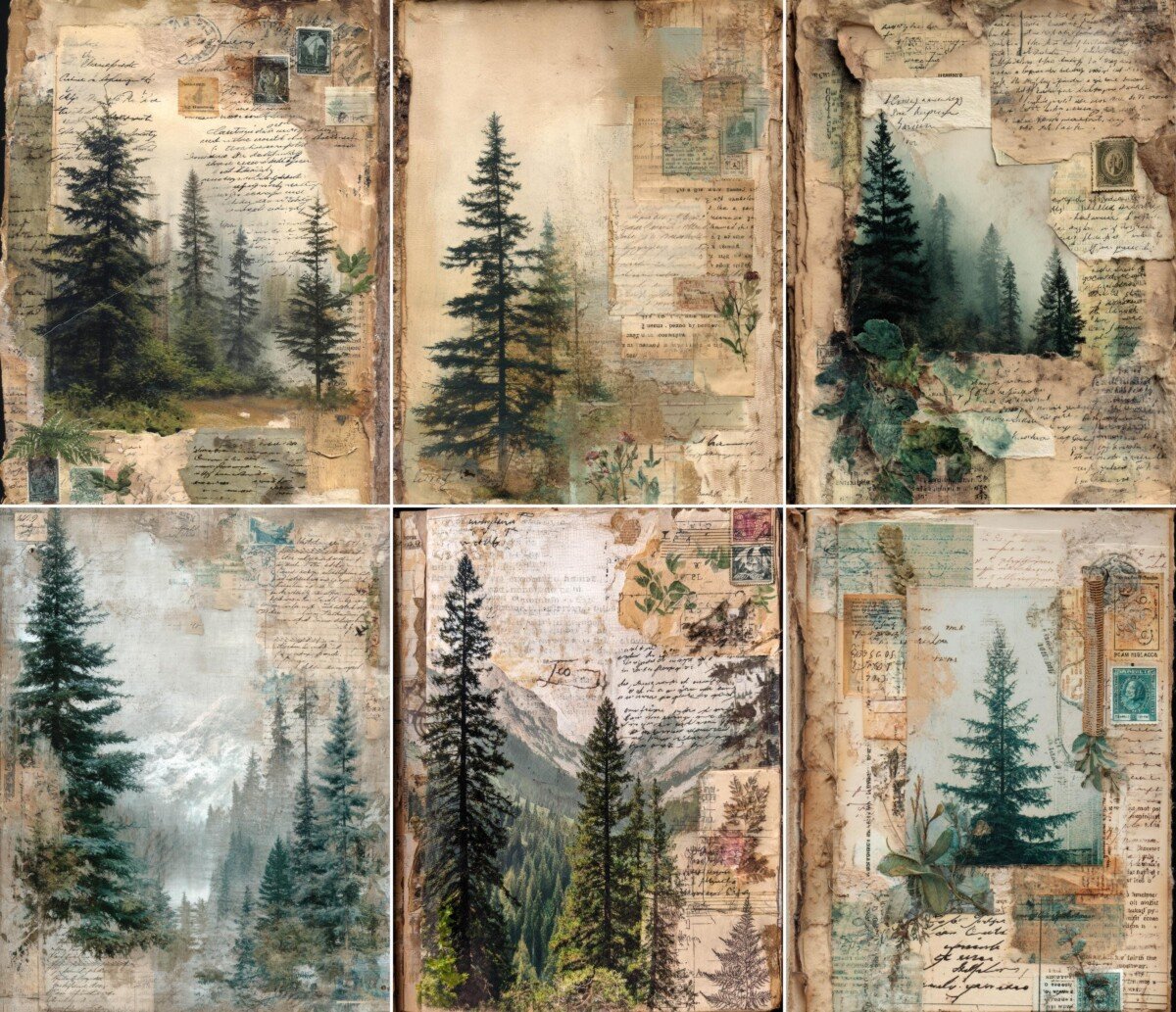 forest – 52 Forest Grunge Journal Pages