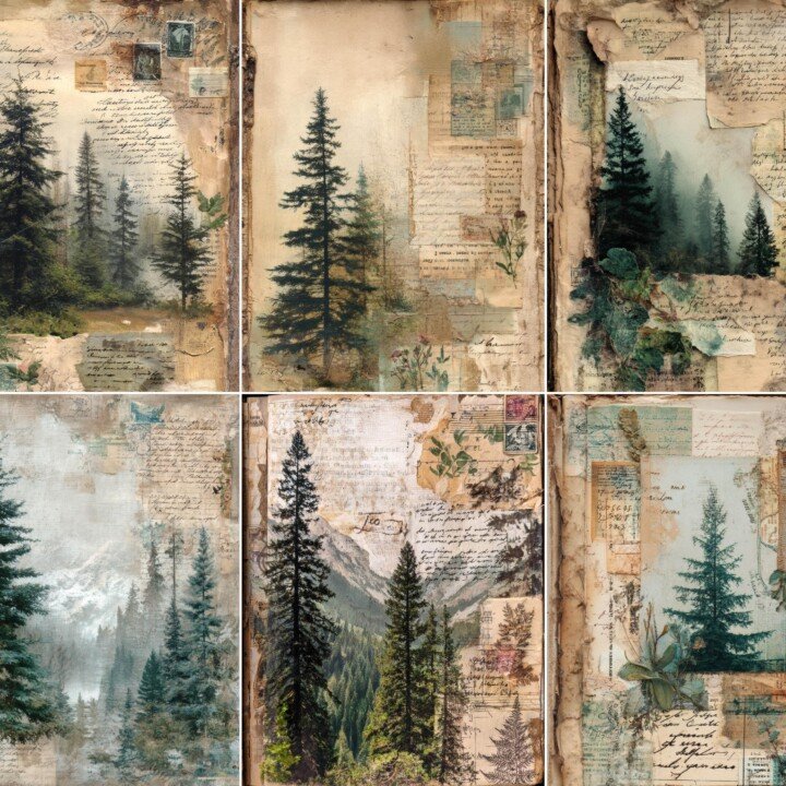 forest – 52 Forest Grunge Journal Pages