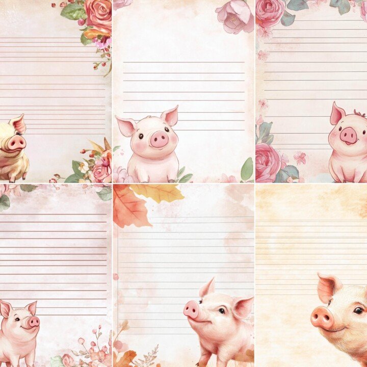pig – 52 Pig Frame Journal Pages