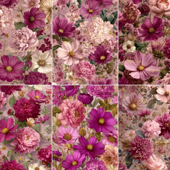 floral – 52 Floral Junk Journal Pages