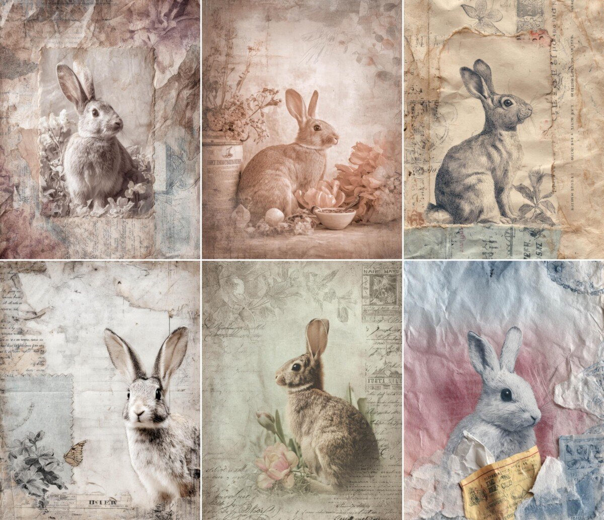 shabby – 52 Shabby Chic Easter Junk Journal Pages