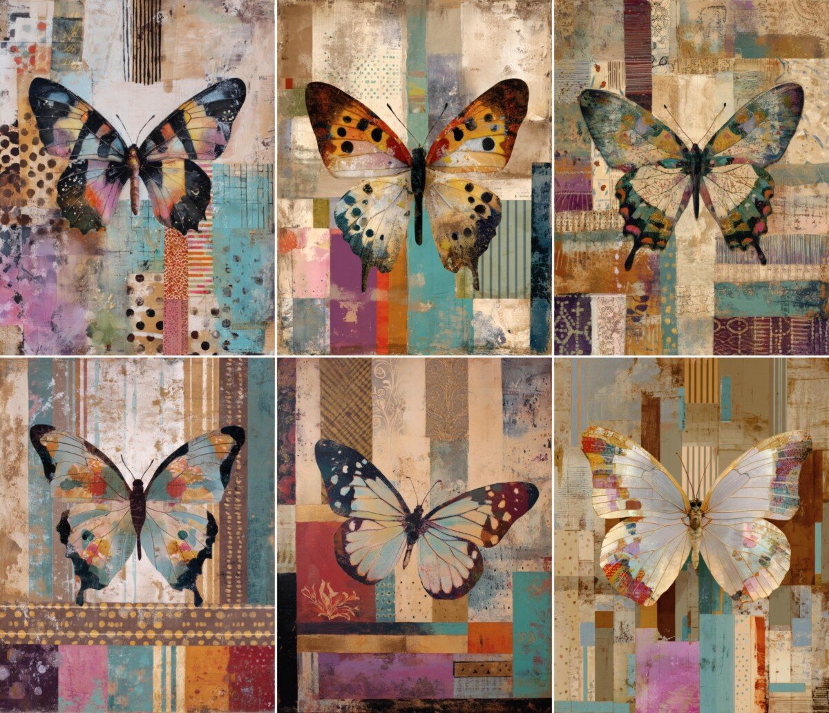 butterfly – 52 Set 2 Junk Journal Pages
