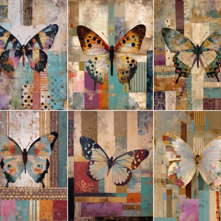 butterfly – 52 Set 2 Junk Journal Pages
