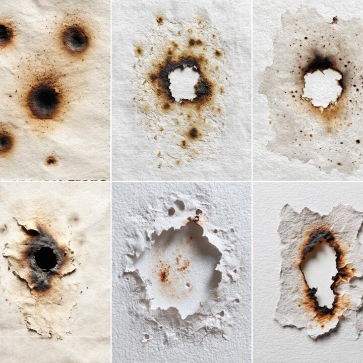 burnt – 52 Burnt Paper Junk Journal Pages