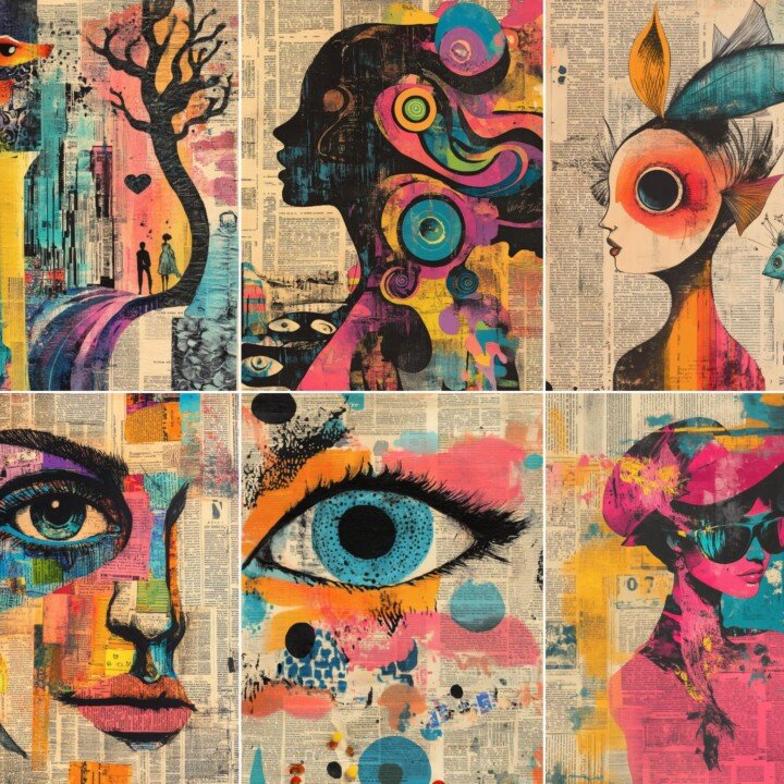 whimsical – 52 Whimsical Surreal Junk Journal Pages