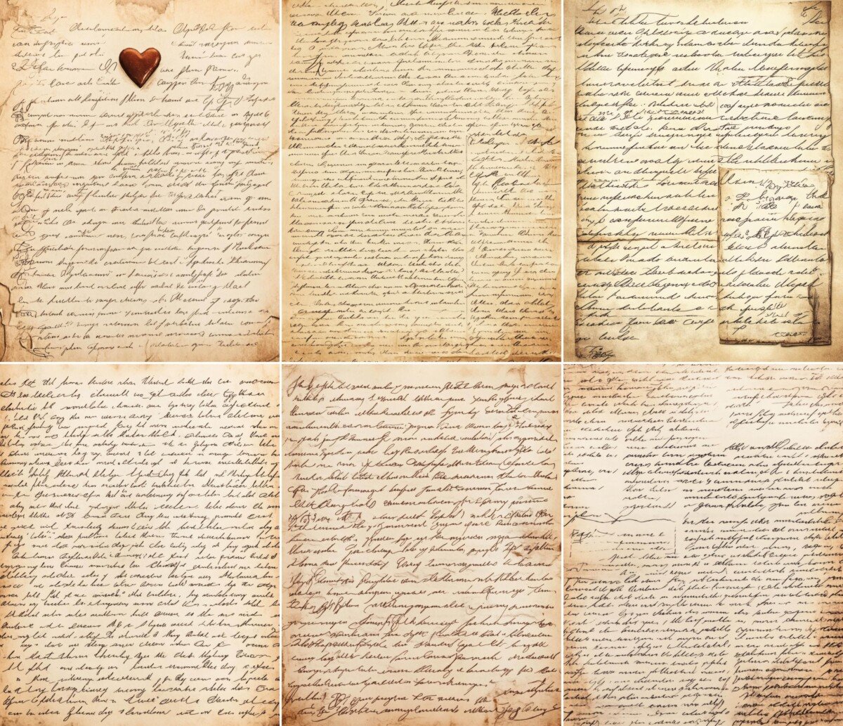 pages – 52 Vintage Romance Paper Pack Journal Pages