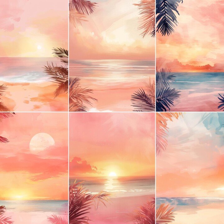 tropical – 52 Tropical Sunset Beach Pages