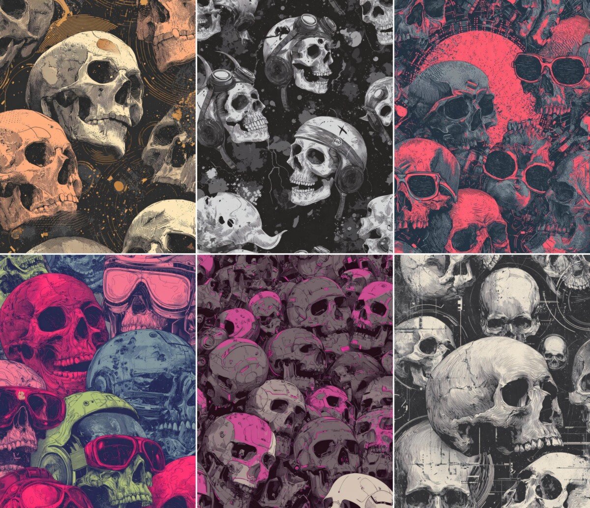 skull – 51 Skull Grunge Junk Journal Pages