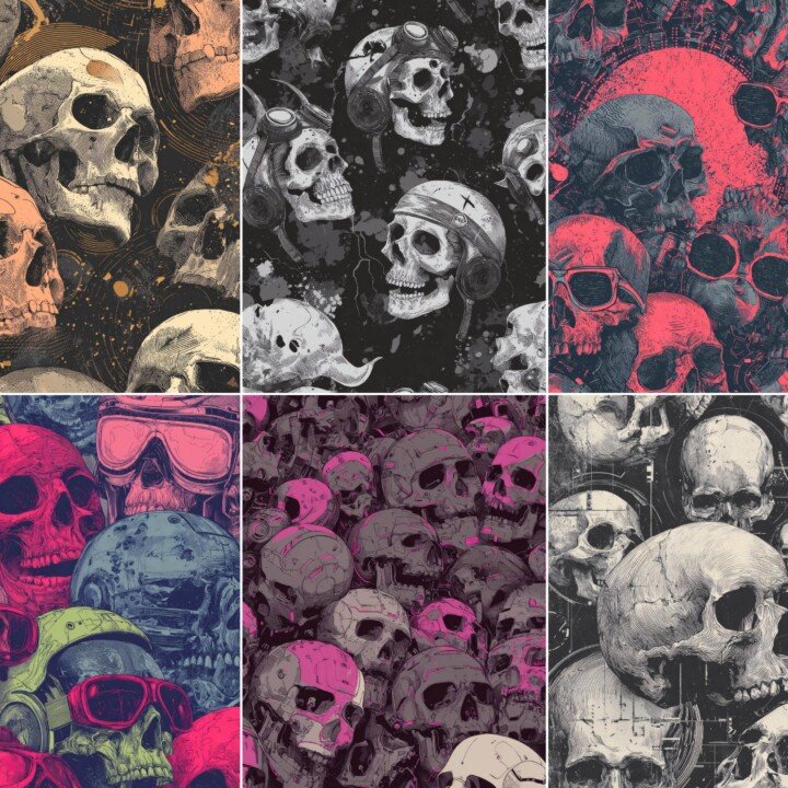 skull – 51 Skull Grunge Junk Journal Pages