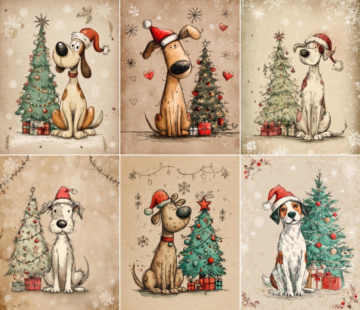 christmas – 52 Christmas Dog Junk Journal Pages