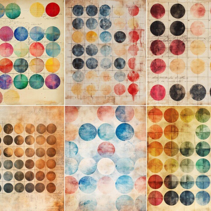 watercolor – 52 Watercolor Grid Junk Journal Pages