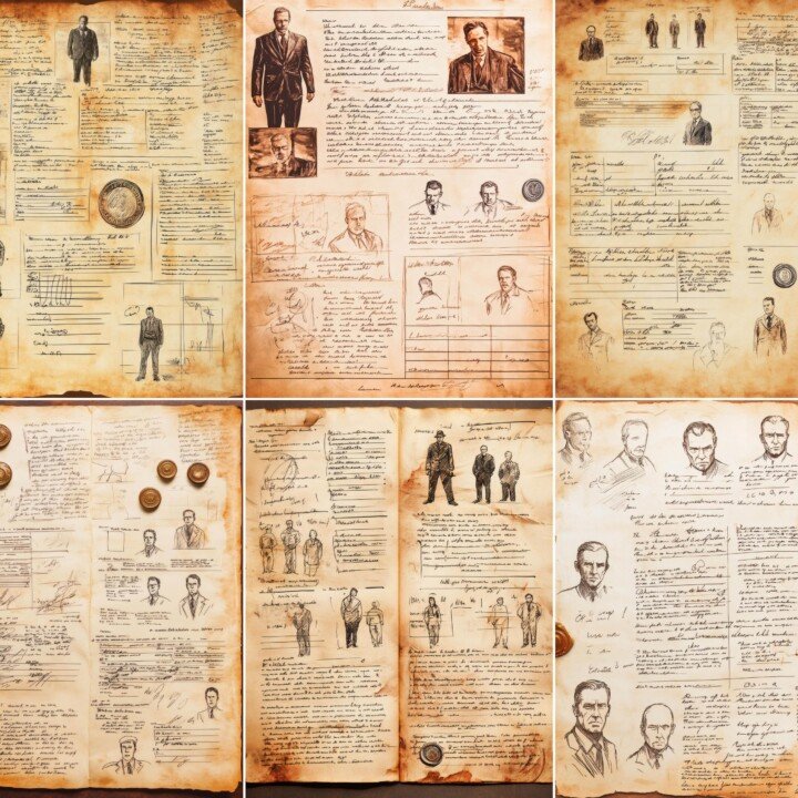 crime – 49 Crime Case File Junk Journal Pages