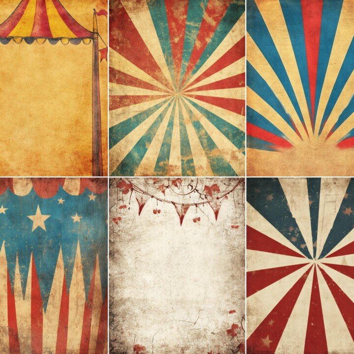 vintage – 52 Vintage Circus Postcard Journal Pages