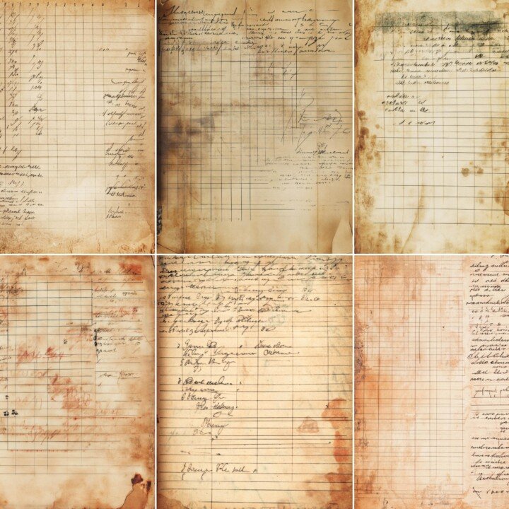 antique – 52 Antique Ledger Junk Journal Pages
