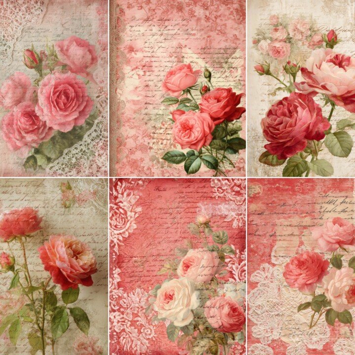 romantic – 52 Romantic Red Rose Journal Pages
