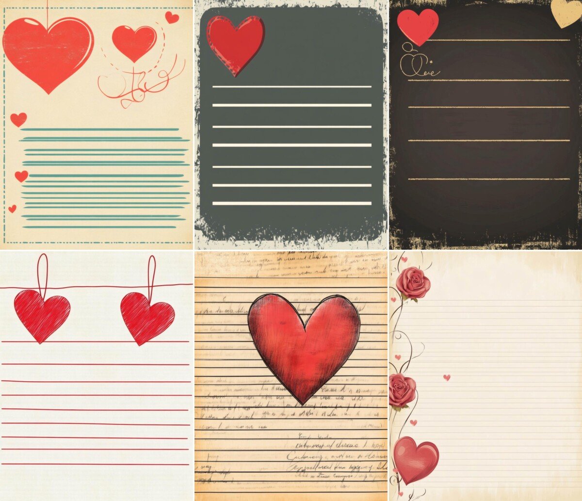 valentine – 52 Valentine Writing Journal Pages