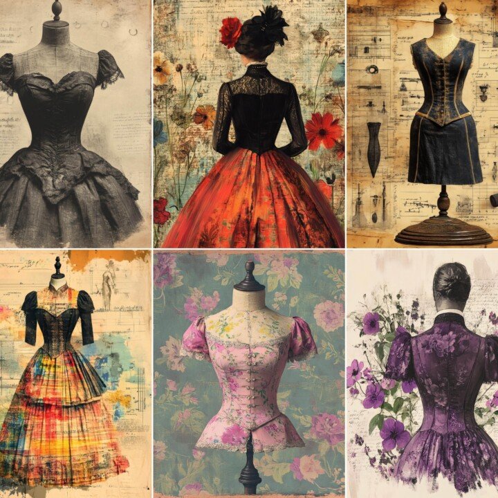 victorian – 52 Victorian Mannequin Junk Journal Pages
