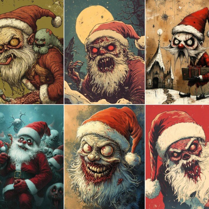 creepy – 56 Creepy Santa Junk Journal Pages