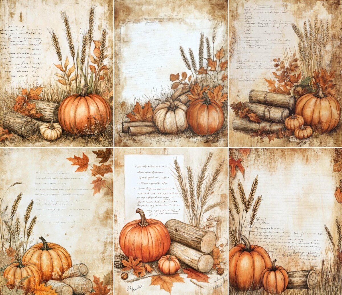 harvest – 52 Harvest Junk Journal Pages