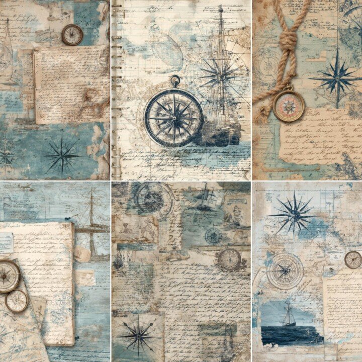 nautical – 30 Nautical Journal Pages