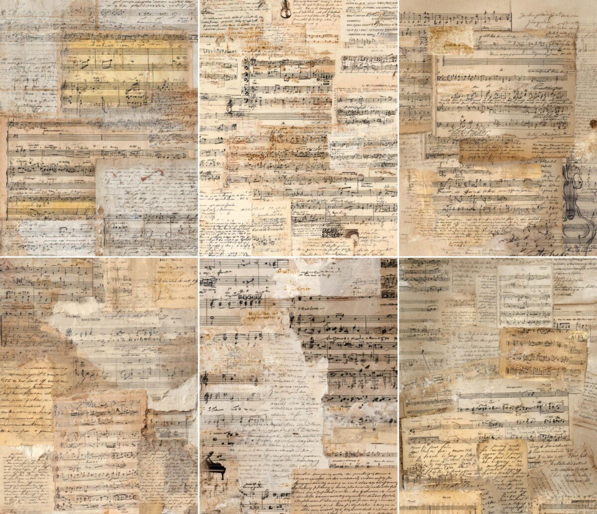 vintage – 52 Vintage Music Printables Journal Pages