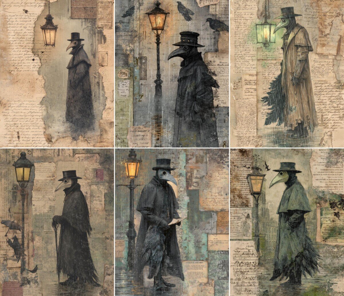 victorian – 52 Victorian Plague Doctor Junk Journal Pages